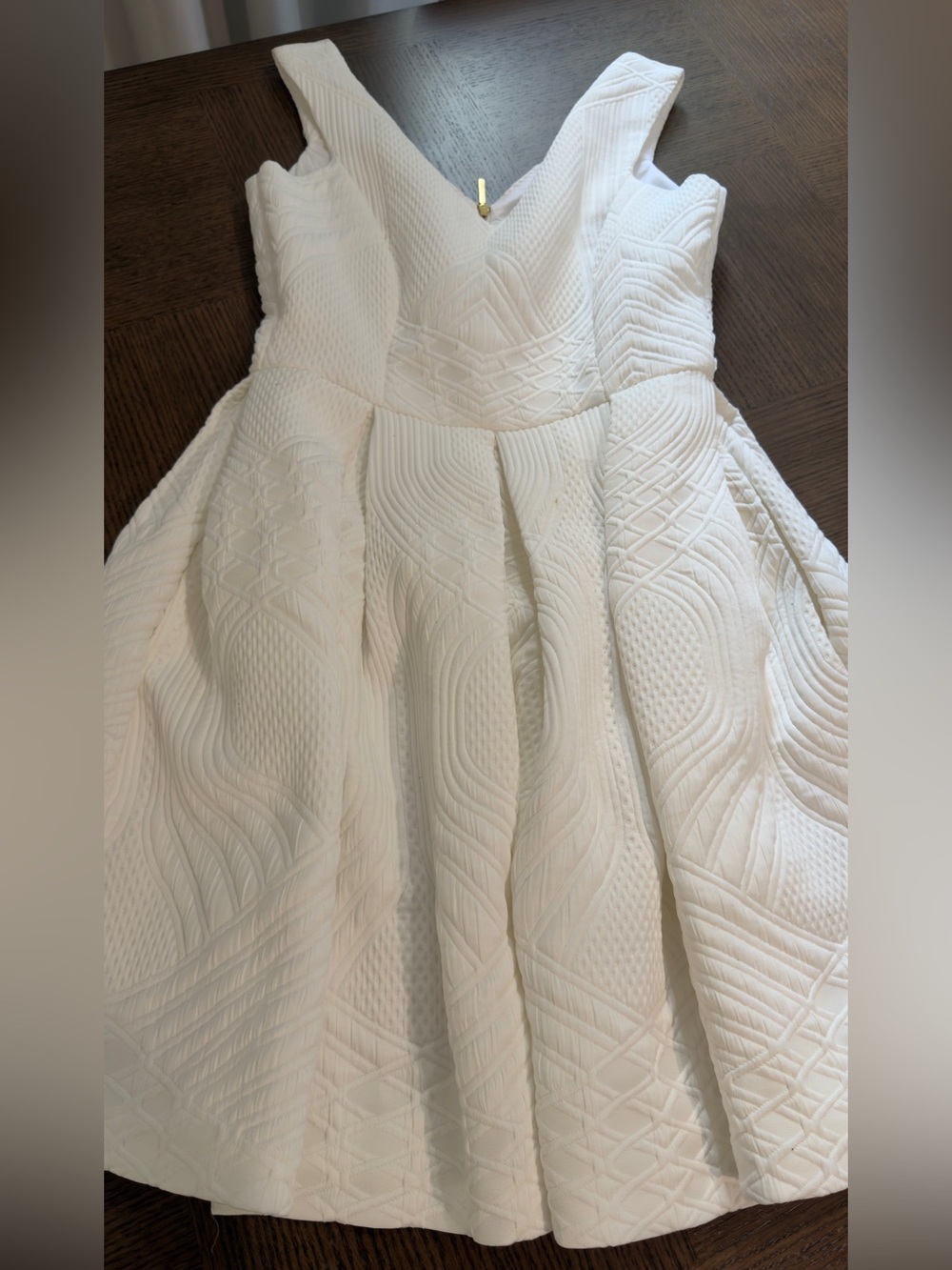 Closet London White Textured Fit & Flare Midi Dress NWT Size S